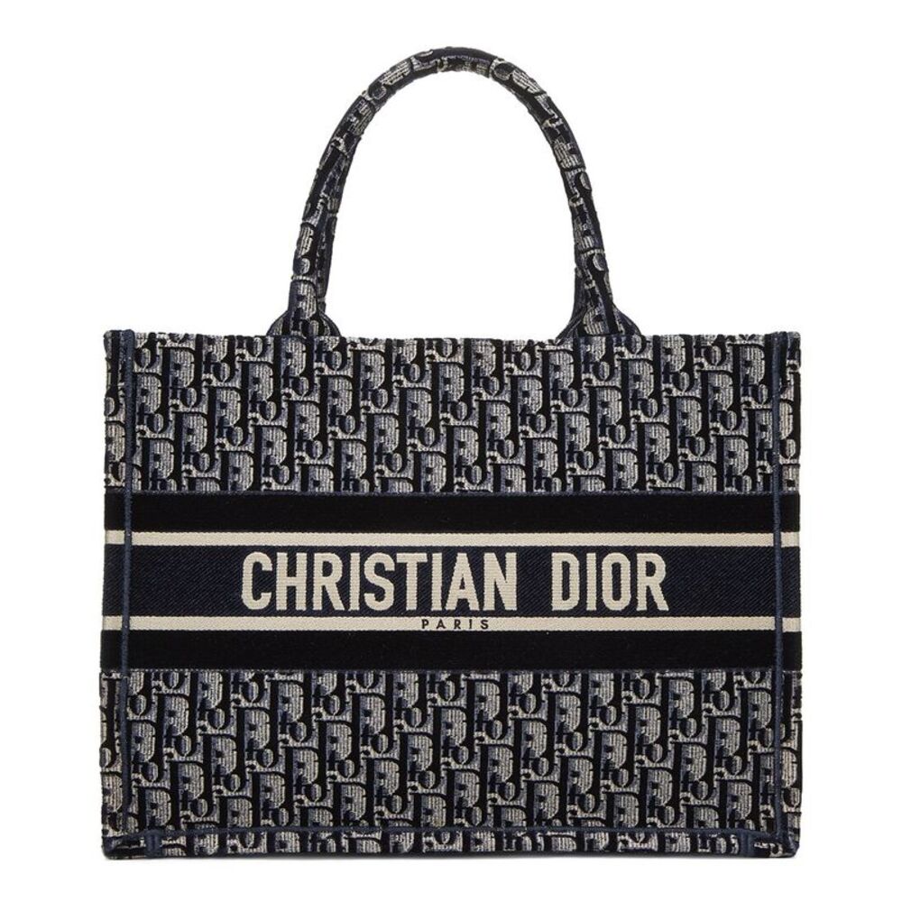 Dior Navy Canvas Book Tote Large (Authentic Pre-Loved)